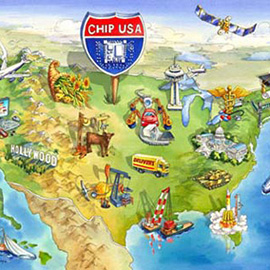 illustration of Design, Digital, Watercolor, Architectural, Computers, Landscape, Maps, Medical, Technology, Agriculture