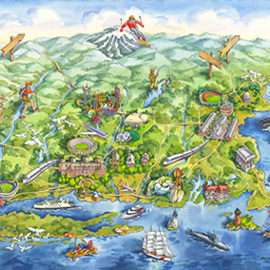 illustration of Fine Art, Watercolor, Architectural, Editorial, Education, Family, Historical, Landscape, Maps, Travel