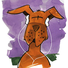 illustration of Cartoon, Line with Color, Tempera, Watercolor, Humor, Animals, Book Covers, Editorial, Greeting Cards