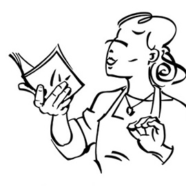 illustration of Black & White, Caricature, Graphic, Line, Pen & Ink, Stylized, Leisure, People, Portrait