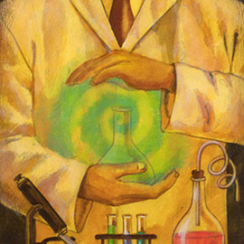 illustration of Conceptual, Painterly, Annual Report, Corporate, Editorial, Health, Medical, People, Science, Technology