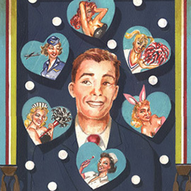 illustration of Figurative, Mixed Media, Humor, Editorial, Leisure, People, Portrait, Romance
