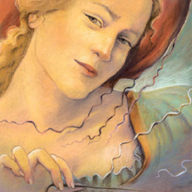 illustration of Acrylic, Figurative, Fine Art, Pastel, Book Covers, Children's Books, Fantasy, Historical, Portrait, Romance