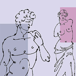 illustration of Abstract, Caricature, Design, Digital, Line, Line with Color, Editorial, Fashion/Cosmetics, People, Lifestyle