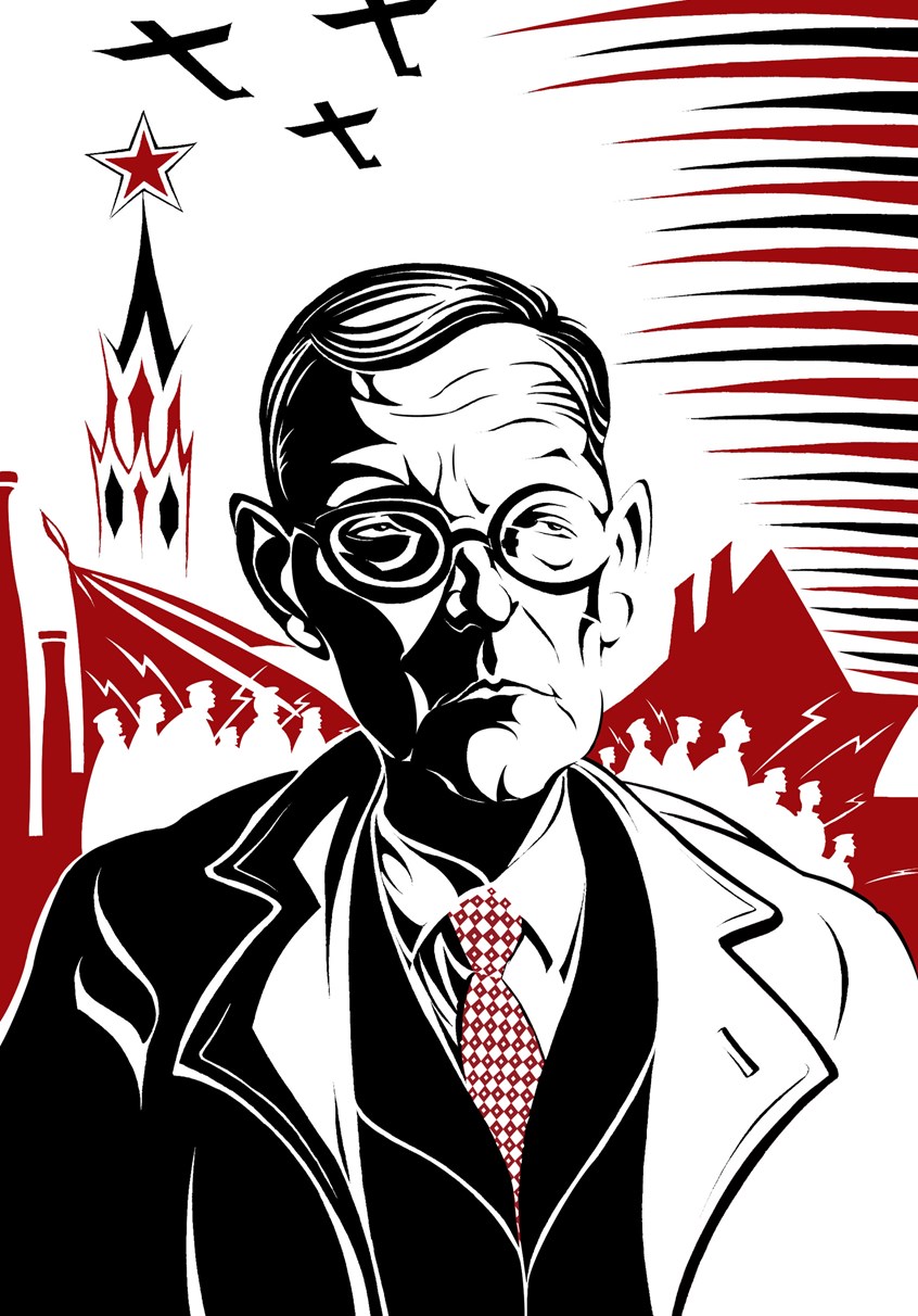 illustration of portrait of the great 20th Century Russian composer depicted with a hint of a Soviet poster. Originally drawn in black-and-white for my ‘Mariinsky’ exhibition (at Symphony Hall, Birmingham), this re-vamped digital version has also been used on the cover of a CD of Shostakovich concertos.