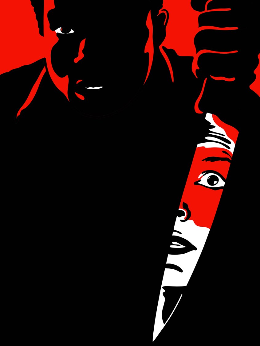 illustration of Woman full of fear mugged by a knife wielding attacker. Weapon, crime, raid, attack, assault, aggression, mugging, theft, violence, kill, terrorism, terrorist, victim, rape, assailant, sexually, prosecute, offender, trauma, attacker, brutality, suspect, police, arm, fear, anxiety, danger, panic, criminal, homicide, thriller, whodunit, crime novel, crime story, detective story, murder mystery, burglar, suspect, noir, fbi, cia, editorial, print, dailies, magazine, newspaper, cover, title.
