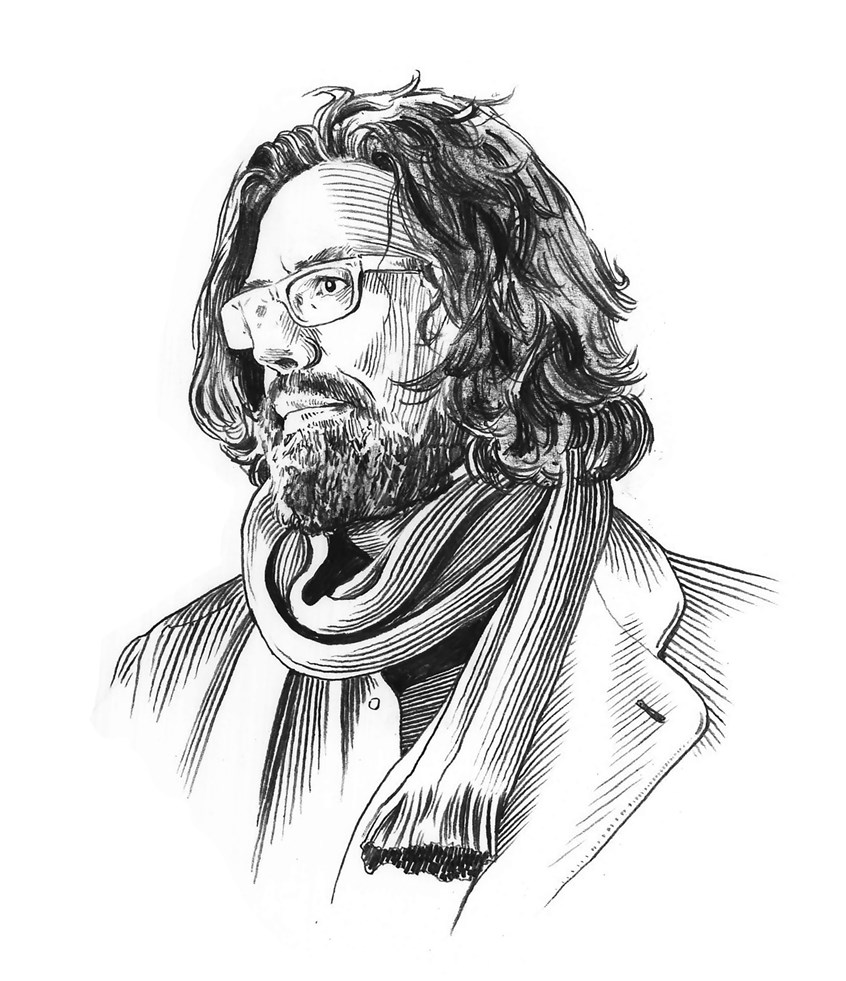 illustration of Portrait of writer Dave Broom for Whisky Advocate Magazine.
portrait, corporate portrait, editorial portrait, staff portrait, business portrait, annual report, fashion, men's fashion, men's clothing, style, men's style, online clothing, clothing, shirt, scarf, men's hat, masculine, hair, whisky, whiskey, liquor, drink, lifestyle, alcohol, writer