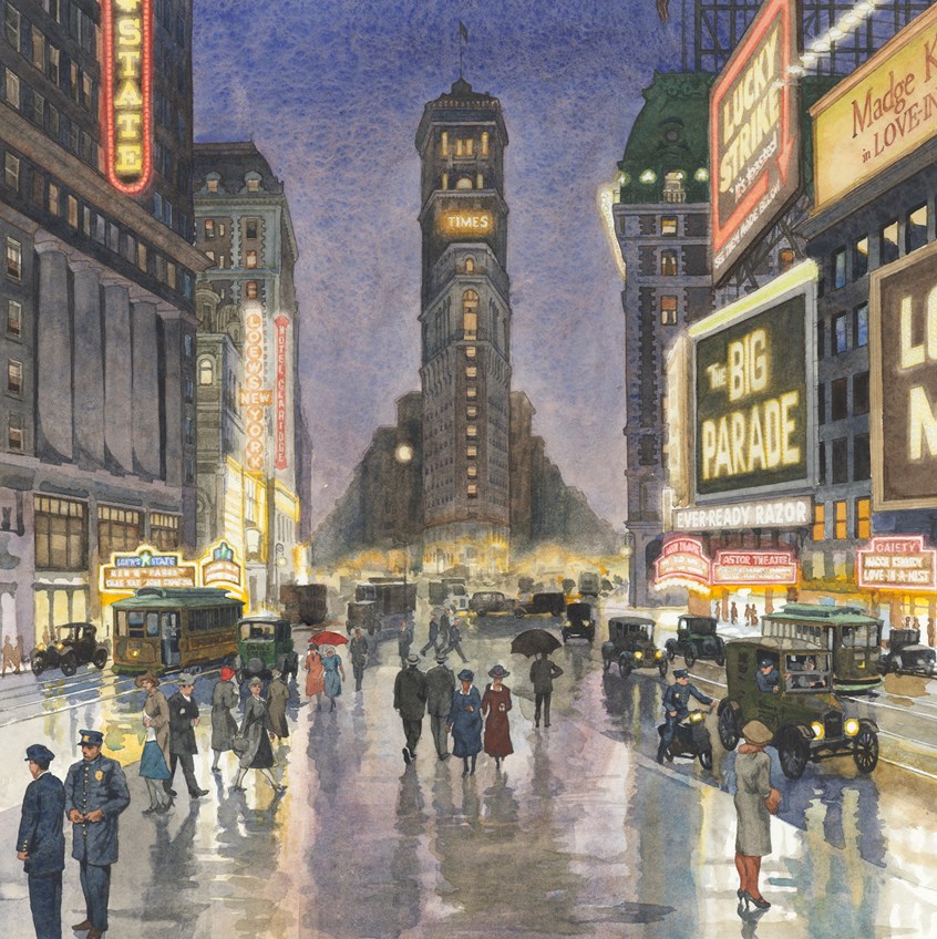 illustration of Times Square, 1926. From the illustrated book