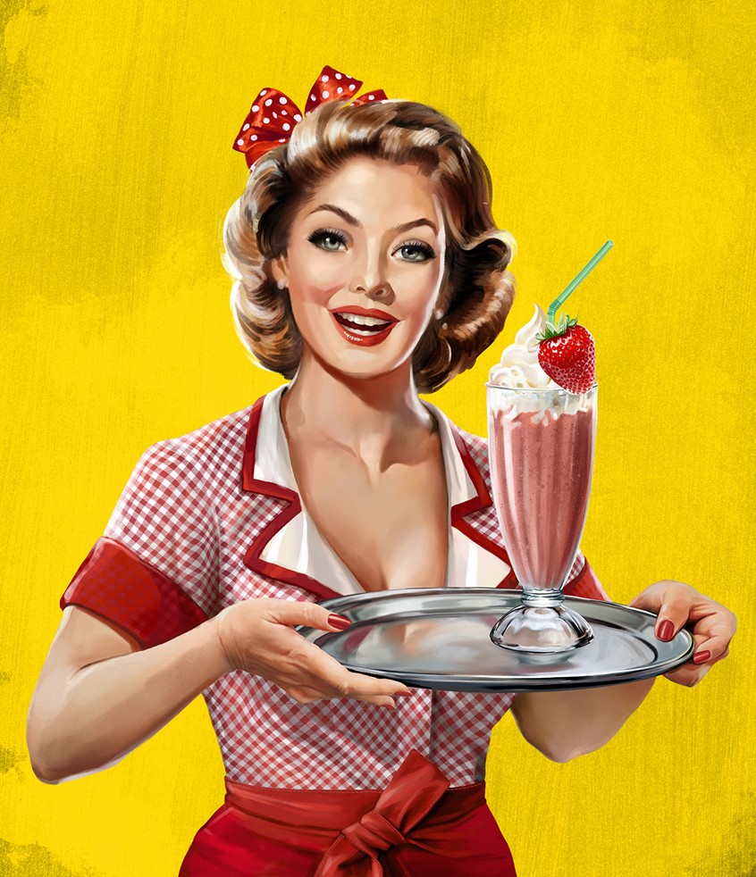 illustration of illustration, 50s posters, poster, figurative, historic, advertising campaign, branding
packaging design, publishing, magazine illustration