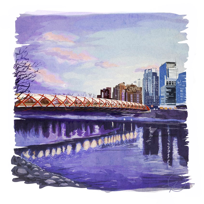 illustration of One of the most photographed landmarks in Canada, Calgary's