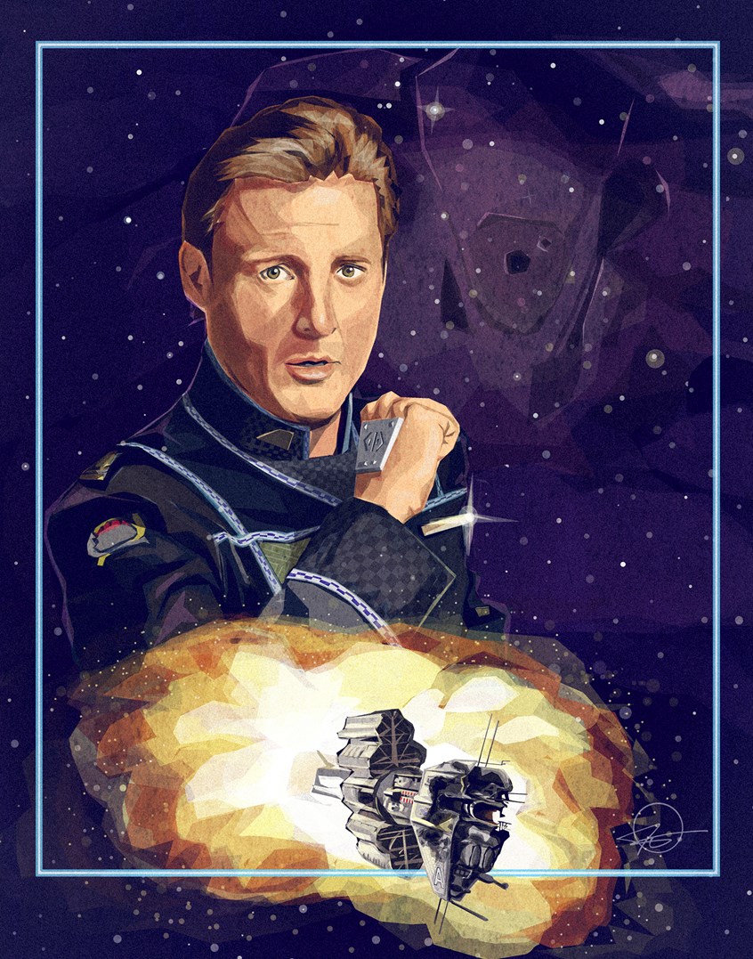 illustration of Captain John Sheridan of Babylon 5 from my 25th Anniversary series. Played by Bruce Boxleitner.
Illustrator, illustration, art, design, best, consumer, tv, 90s, science fiction, Babylon 5, space, aliens, series, portrait, cover, poster, promo, celebrity, Hollywood, action, suspense
