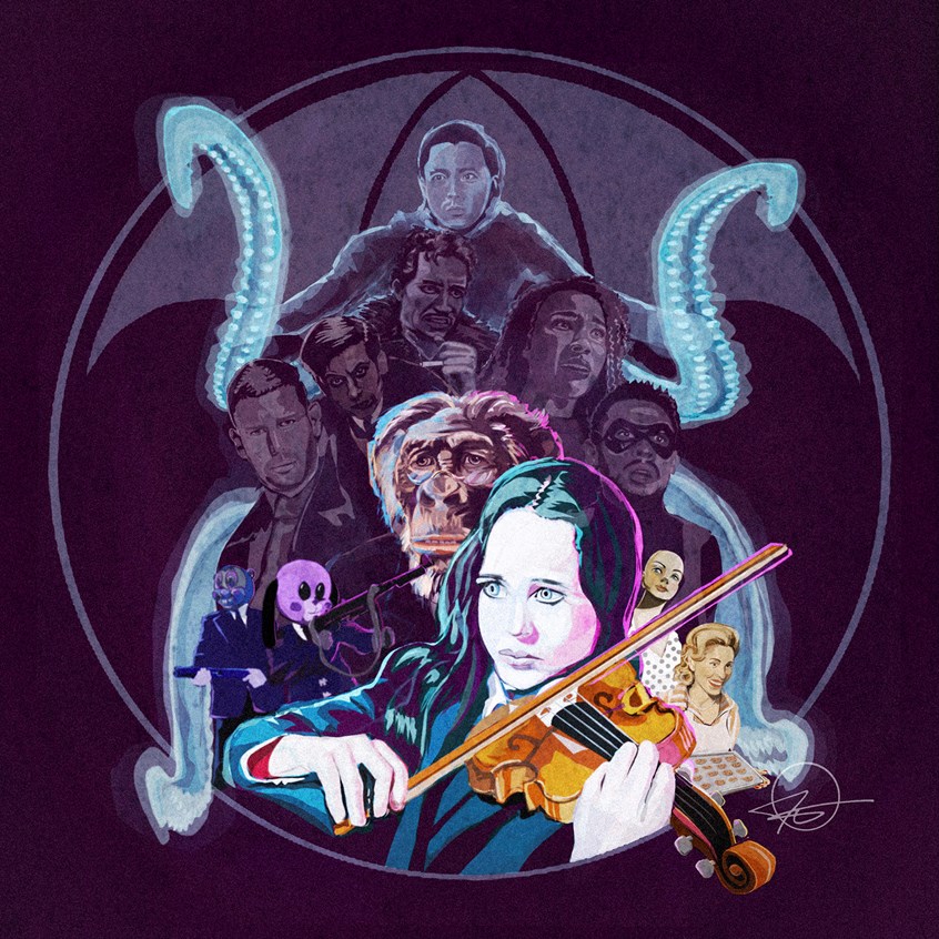 illustration of A collage of the first season of the Netflix series Umbrella Academy.
Illustrator, illustration, art, design, best, consumer, arts, tv, comic book, series, science fiction, film, character, apocalyptic, fantasy, glowing, dark, humour, horror, violin, superhero, family, dysfunctional, whimsical