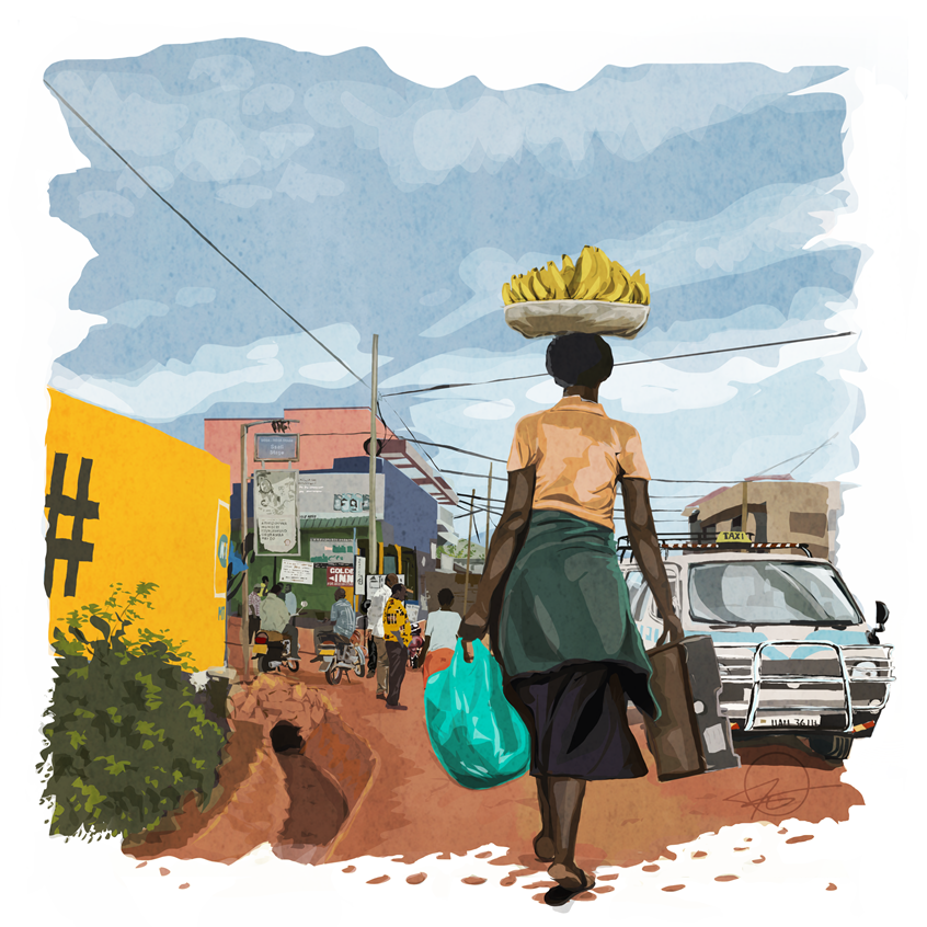 illustration of Kampala, Uganda
Illustrator, illustration, art, design, best, consumer, arts, Africa, culture, architecture, travel, tourism, red earth, people, editorial, adventure, sky, crowd, lifestyle, book cover, cityscape