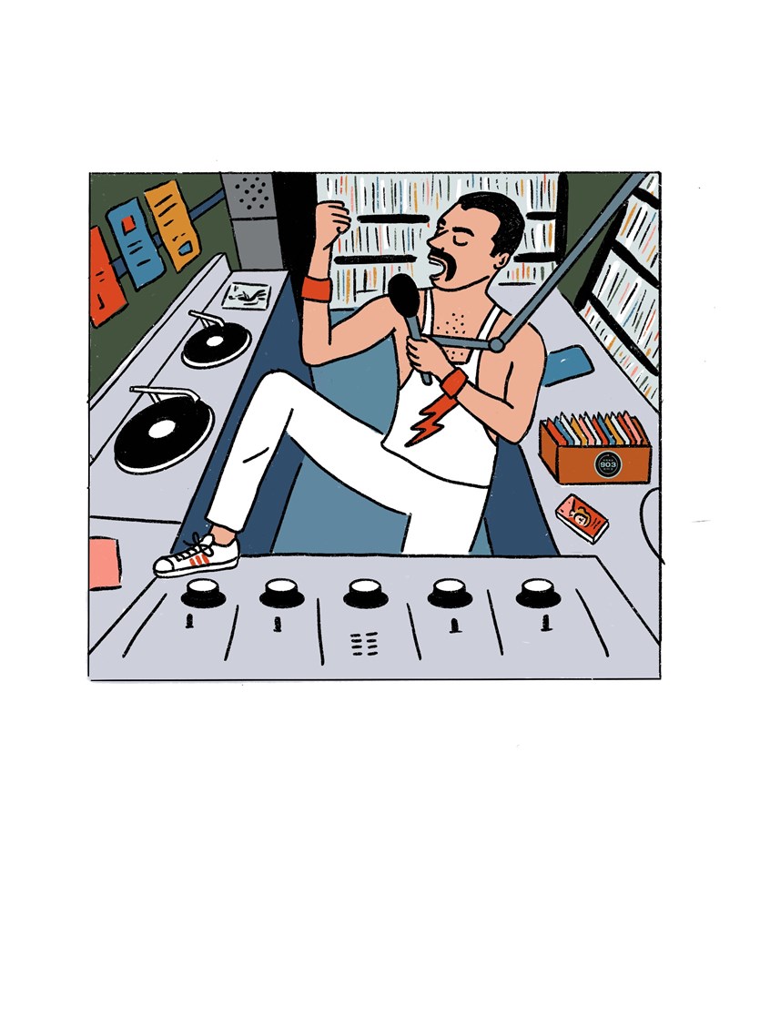 illustration of Illustration for Denison college's Class Quotes section. The question was what's your favorite college song and why? The answer for this was