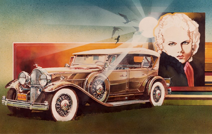 illustration of F/C portrait/montage of Jean Harlow done in acrylic, sports, soccer, personalities, people, football players, baseball players, pencil drawings, montage, oil paintings, acrylic paintings, mixed media, realistic paintings, line drawings, pen & ink drawings, painterly, realism, posters.