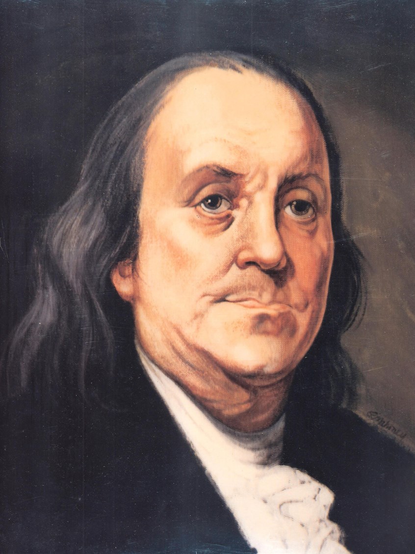 illustration of F/C classical portrait of Benjamin Franklin done in acrylic, sports, soccer, personalities, people, football players, baseball players, pencil drawings, montage, oil paintings, acrylic paintings, mixed media, realistic paintings, line drawings, pen & ink drawings, painterly, realism, posters.