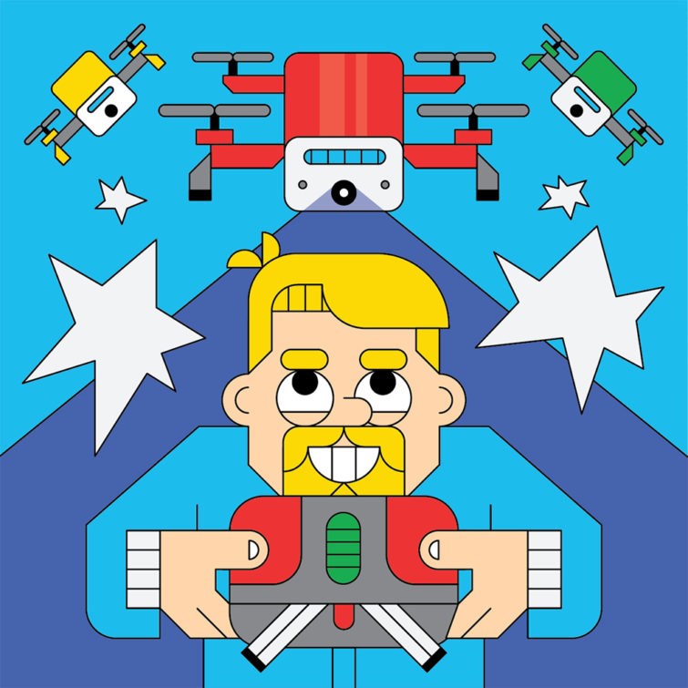 illustration of portrait, man, graphic, abstract, editorial illustration, design, tech, people, kids, sport, humour, cover, drones, toys, danger, portrait, man, graphic, abstract, editorial illustration, design, publishing, , kids, sport, humour, cover, travel, graphic, editorial illustration, tech, colour, design, publishing, drones, fun,