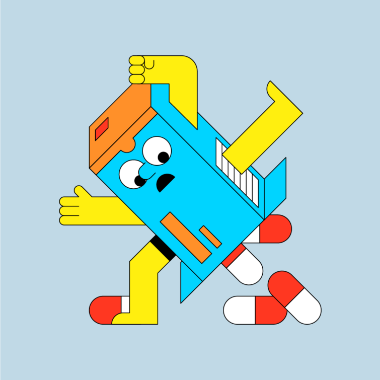 illustration of character design, editorial illustration, branding, magazines, publishing, pills, tablets, pharmaceutical, drugs, digital health, comic, cartoon, children, children's books, logo, icon, gaming, games, toys, fun, medical, packaging, animation,
