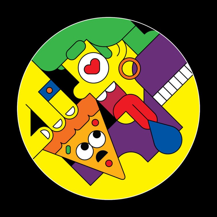 illustration of character design, editorial illustration, branding, magazines, publishing, comic, cartoon, children, children's books, logo, icon, gaming, games, toys, fun, health, packaging, animation, people, pizza, food, eating, logo, restaurants, pizzeria, woman, profile, portrait,