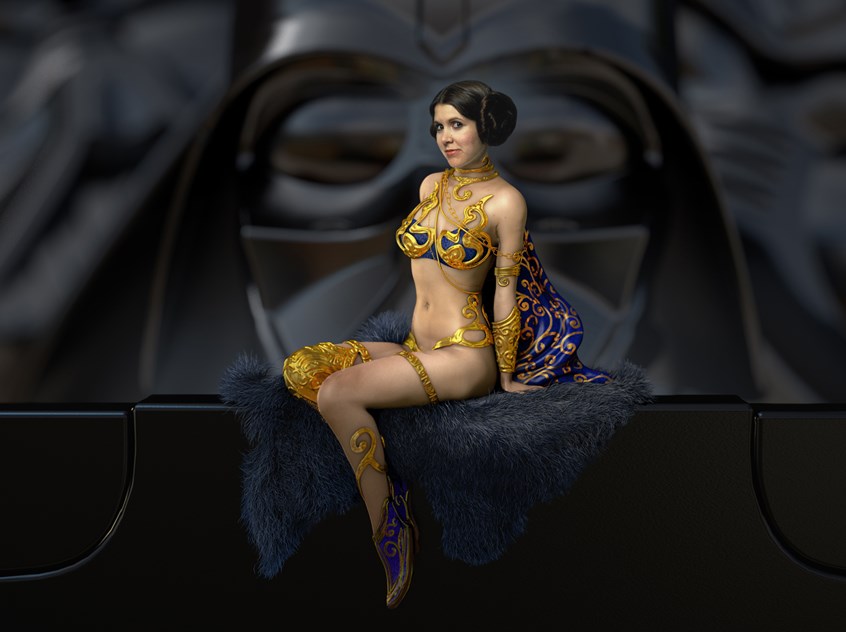 illustration of F/C illustration of portrait of Princess Leia, anime character, cgi image, adobe photoshop image, adobe vector image, digital image, people, teens, photo illustration, realistic images, animation, portraits, children books, book covers, medical illustrations, magazine illustrations, products, animals, landscapes, science fiction illustrations, sci-fi, fantasy, social studies, architecture, illustrations of kids, science, montages, 3D illustrations.