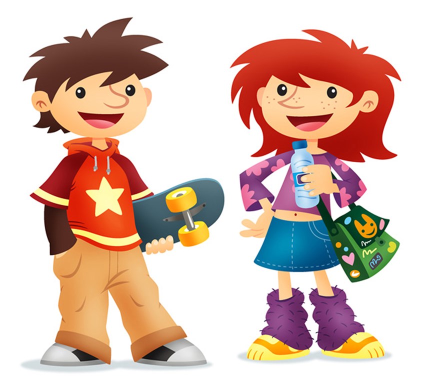 illustration of F/C illustration of two kids talking, anime character, social studies, cgi image, adobe photoshop image, adobe vector image, digital image, people, teens, photo illustration, realistic images, animation, portraits, children books, book covers, magazine illustrations, products, animals, landscapes, fantasy, architecture, illustrations of kids, science, montages, maps.