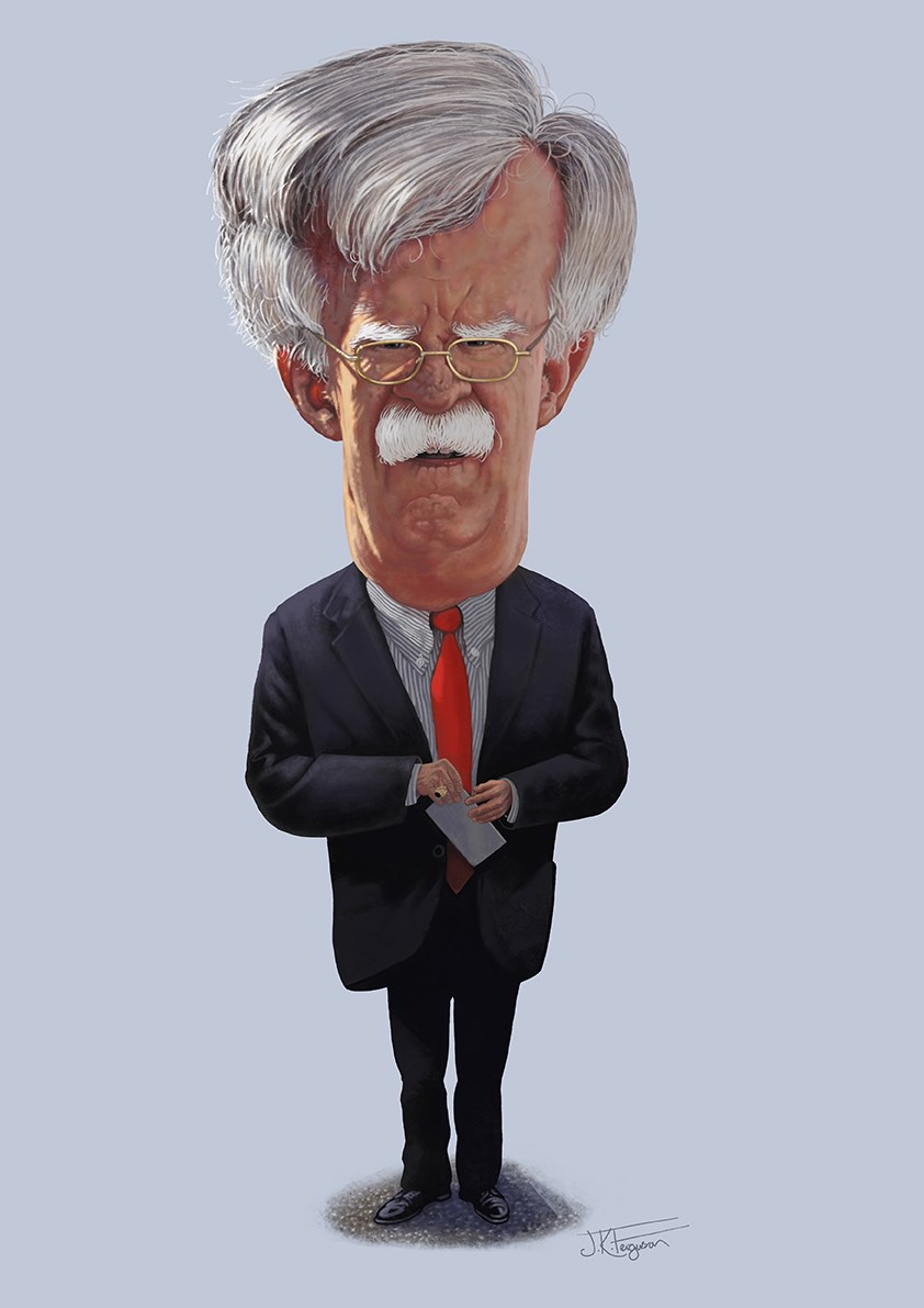 illustration of Mr. John Bolton
Caricature, portrait, politics, America, people.
Procreate, iPad Pro, digital painting, print, editorial, magazines, social media, impeachment, elections, fake news, scandal.
