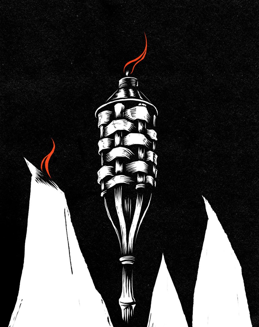 illustration of Editorial illustraion following the Charleston riots.
This piece was also accepted into the inaugural juried show at the Center for Contemporary Political Art in Washington DC.