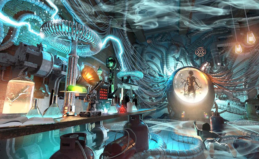 illustration of Cover for children's book by author John Hope.
Designed in a blend of 2D and 3D using Zbrush, Keyshot and Photoshop.
Books, Covers, Mad Scientist, Lab, Villains, Horror, Heroes, Photoshop, Keyshot, Rendering, Creepy, Scary