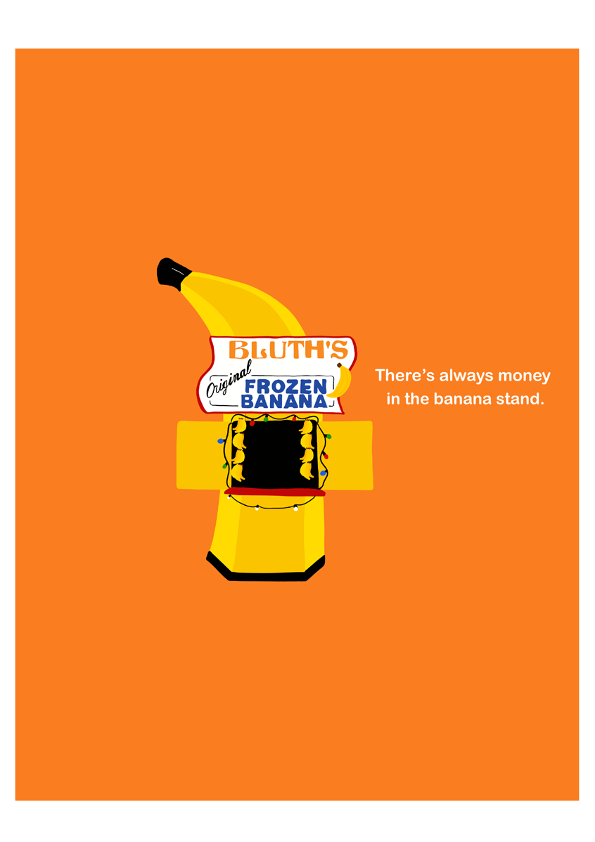 illustration of Imaginative advertising campaign for the Netflix show Arrested Development, announcing the season 3.
Tv show, show, serie, Arrested Development, Netflix, streaming, advertising, ad, entertainment, commercial, illustrator, illustration, art, graphic design, artwork, editorial, magazine, digital, brand, branding, brand identity, marketing, campaign, ad campaign, advertising campaign, print, concept, idea, poster, portrait, people, actors, acting, orange, advertisement.
