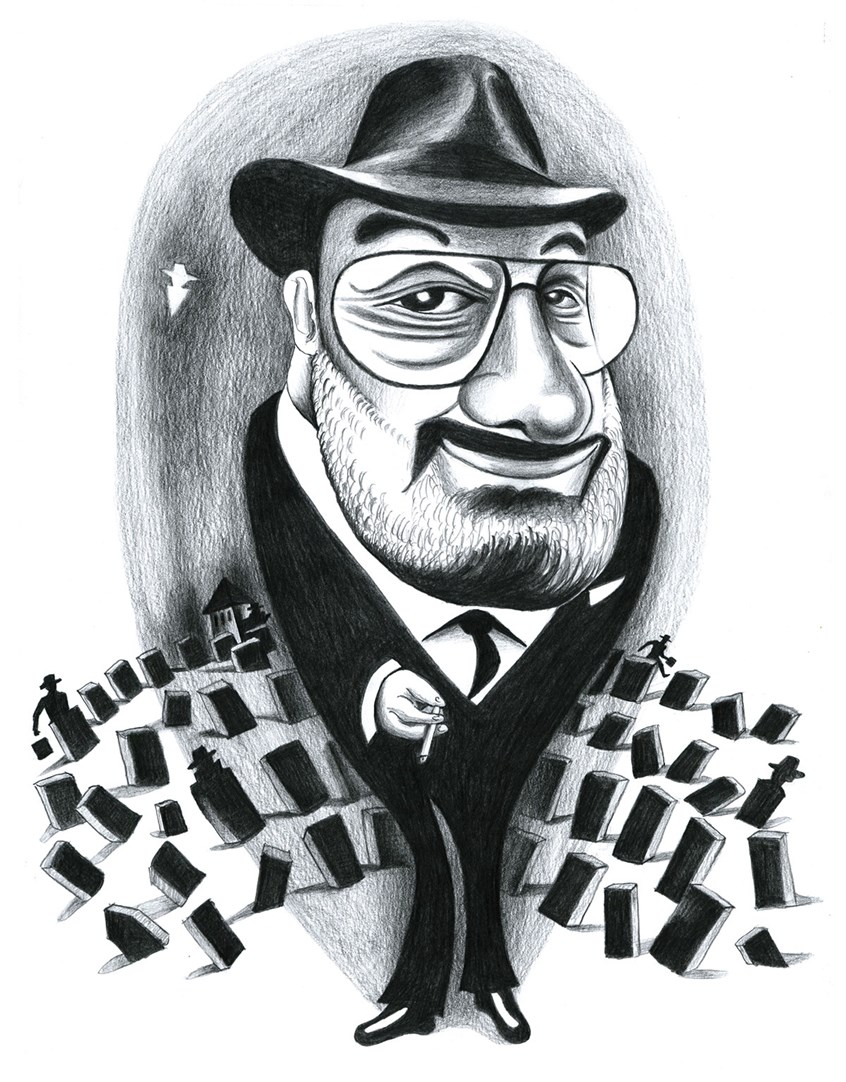 illustration of Umberto Eco was a writer who wrote the novel