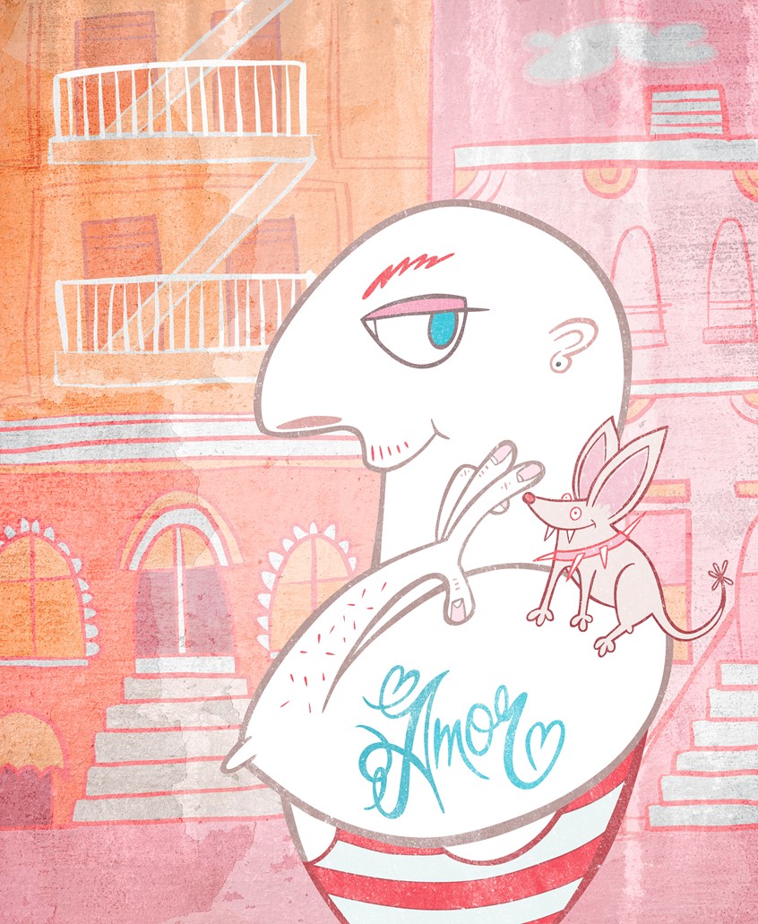 illustration of My homage to Albany Park. A beautiful hispanic urban neighborhood with amazing characters, food and chihuahuas.
Urban, Portrait, Mexico, Latino, Tattoo, Animal, Neighborhood