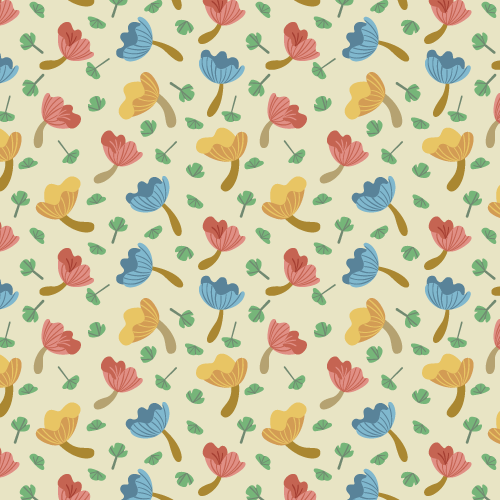 illustration of pattern, flowers, floral, flora, leaves, romance, love, forest, mushrooms, flowers, pastel, wallpaper, dress, fashion, textiles, surface, home decor