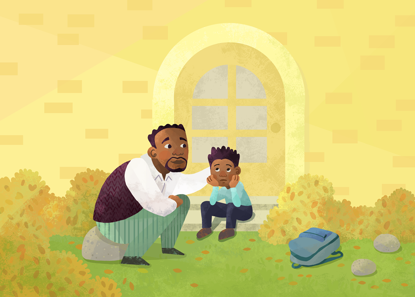 illustration of Children's Picture Book commissioned by Room to Read Peace and Equality project. 24 page
book project sprint completed in 4 weeks.
inventors, learning, birthday, baking, history, father, family, party, African american history, kidlitart, children's books, publishing, ice cream, parenting, advice, comfort, warm, fall, school, parent