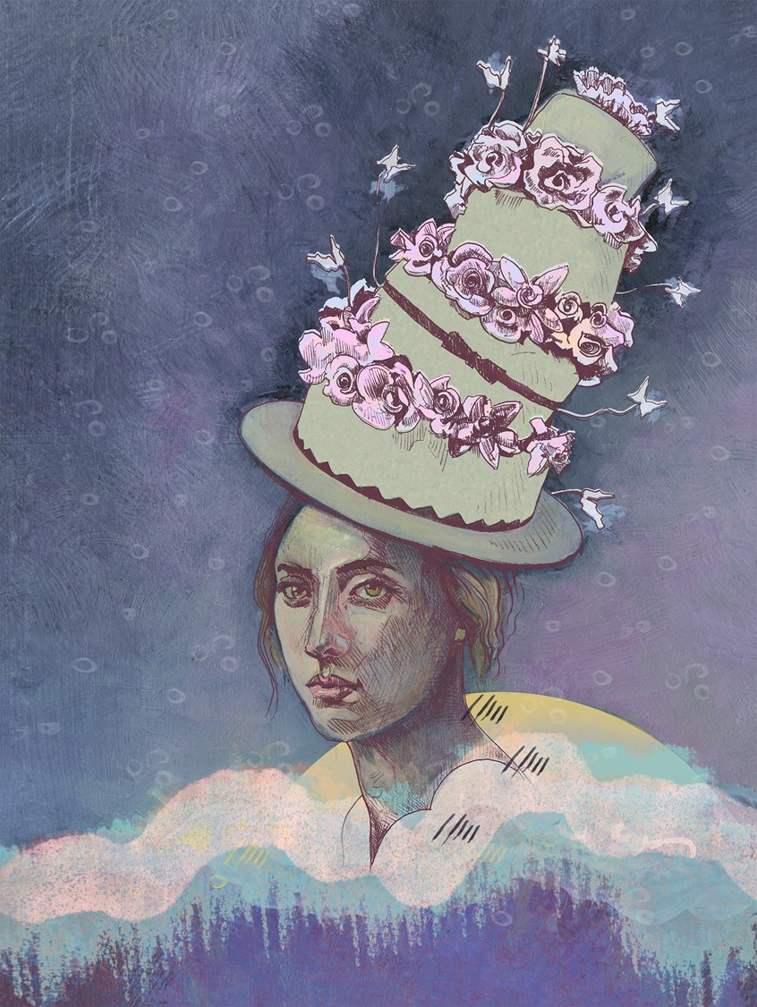 illustration of “IF I WAS MADE OF CAKE I'd eat myself before someone else could