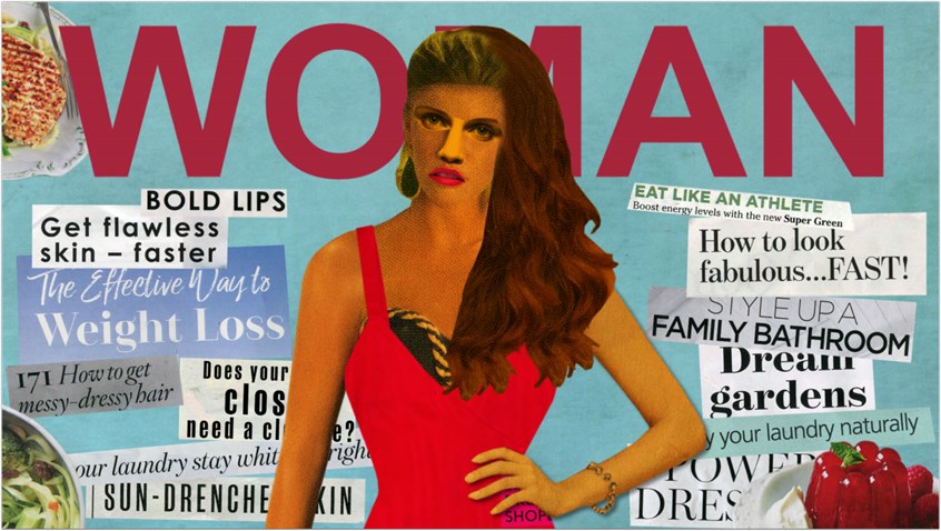 illustration of Striving for Perfection was shortlisted for the RSA Moving Image award, responding to an audio by Tiffany Dufu author of Drop the Ball: Achieving More by Doing Less. She urges women to embrace imperfections & expect less of themselves. Collage, women, modern, contemporary, fashion, style, magazine cuttings, beauty, physical, natural, vogue, trend, mode, fad, headlines, lifestyle, hottest trends, covers, designers, clothing, clothes, trends, photoshoots