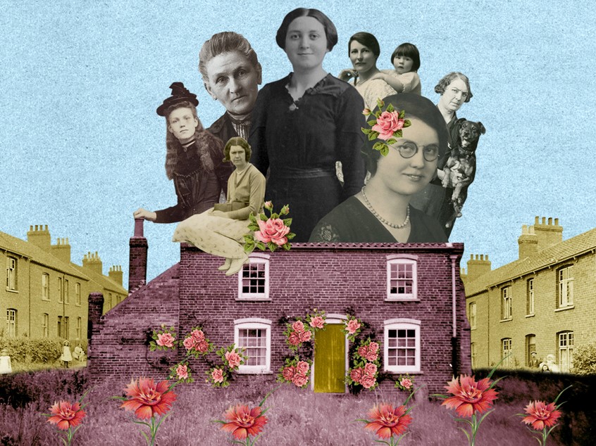 illustration of An experimental film depicting the rage and frustration of housework during late Victorian and Edwardian era. artist residency, artist in residence, collage animation, collage artist, experimental animation, home, housewife, housework, domesticity, women's history #herstory homemaker, feminism