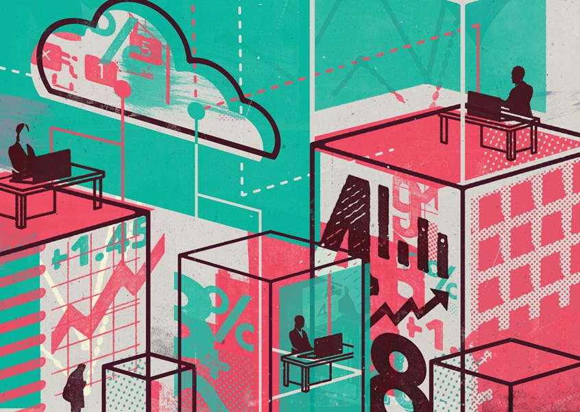 illustration of conceptual, editorial, business , financial, information graphics, graphs, newspapers, magazines, photomontage, montage
