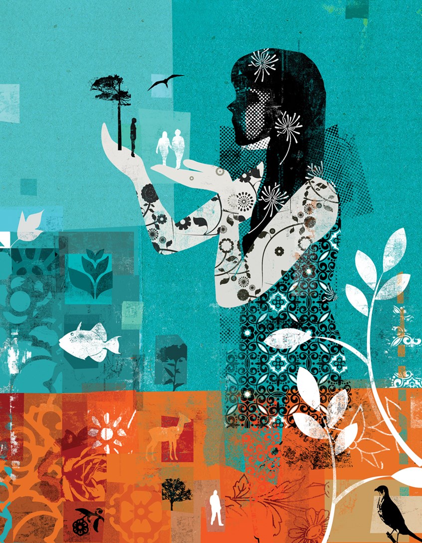 illustration of conceptual, editorial, business , financial, information graphics, graphs, newspapers, magazines, photomontage, montage