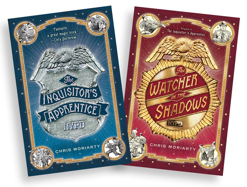 illustration of Magical and mystical
CLIENT: Harcourt Children's Books. ART DIRECTOR: Christine Kettner. ILLUSTRATIONS: Mark Edward Geyer. To see many more of my book covers please go to JONVALKDESIGN.COM
Witches, witchcraft, magic, Jewish, NYC, New York City, detective, police, badge, crest, eagle, apprentice