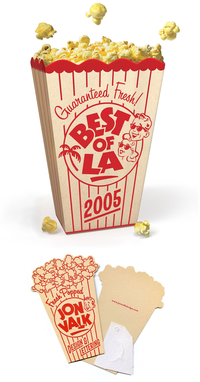 illustration of Art Director Joe Kimberling was inspired by my self-promotion cardboard die-cut mailer. He asked me to create this Los Angeles