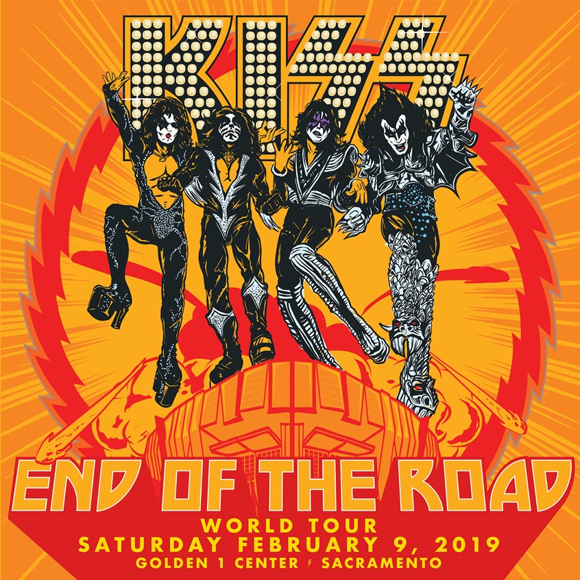 illustration of Social artwork I illustrated/designed on commission for Golden 1 Center in Sacramento. The idea was to harken back to classic late 70s KISS in both colors and composition, using the band's famous Destroyer poses, the Rock and Roll Over wheel, and old school lightbulb-array logo and as a final nod I did the illustration in a Marvel comic style. This was a fun, quick project.
KISS, Golden 1, Sacramento, California, Comics, Marvel, Norcal, Northern California, Rock and Roll,
