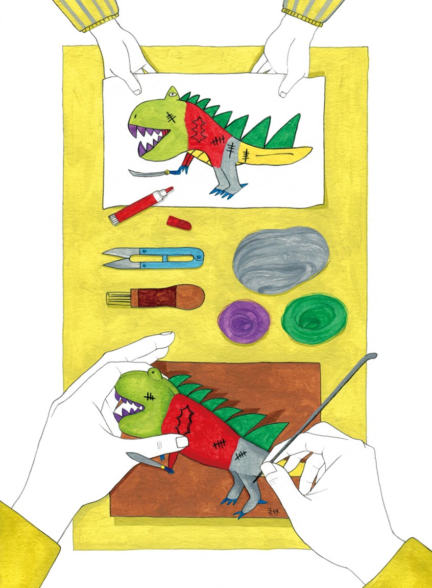illustration of illustration for newspaper .(聯合報副刊)
Article. Reading. Newspaper. Edition. Life. Yellow. Surreal. Colorful. Kids . Poetic. Object. Fun. Dinosaur. Commercial Illustration. Play. Children.