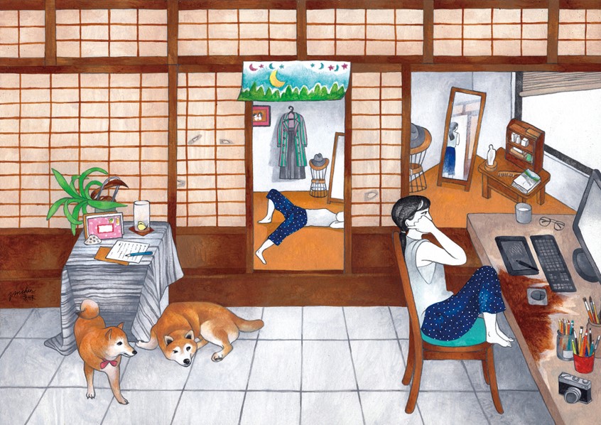 illustration of My new series called '' Private Room'' . By observing the room of my friend, I found it not only reveal a person habit but also found a connection story between our relactionship.
Room is the private place of a person and always reflects their personality.
#room #decor #woman #secret #object #dog #conceptualillustration #book #illustration #mirror
