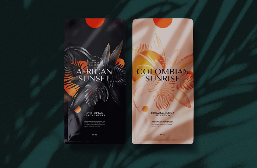 illustration of This illustrated concept is inspired by fascinating and dreamy nature of countries, where coffee is grown. Every sip is like a journey to where the sun is the warmest at dawn, and colors are the softest pink at sunrise.
Every illustration has been crafted by hand in Procreate App on iPad Pro. Crafted illustrations for small batch craft coffee.