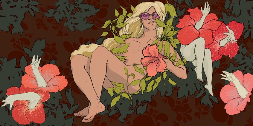 illustration of Beer Label Design for Red Brick Brewing, (now Atlanta Brewing Company) Hibiscus infused Wit Beir. The figure was created in Pen and Ink and then digitally colored.
Food, Drink, alcoholic, beverage, package, label, beer, bottle, can, craft, hipster, young, person, bearded man, beard, glass, dude, cool attitude, people, handsome, hair, colorful, music, hops, hop, vine, plant, plants, woman, female, sexy, advertising, campaign, branding