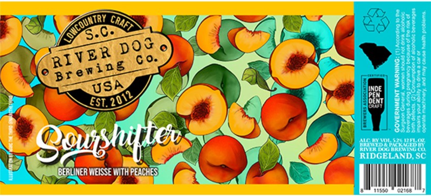 illustration of Beer Label Design for Berliner Weisse with Peaches by River Dog Brewing Company. Digital Illustration of Peach, Peach Leaves, and Peach pits. We designed the text design for the logo of the beer with a brush sign painter font. Done with Photoshop, Indesign, and Illustrator.
Merch, Food, Drink, Pattern, alcoholic, beverage, package, vector, label, beer, bottle, can, craft, fruit, seamless pattern, textile, peach, nectarine, decoration, decorating, diet, healthy eating, print,