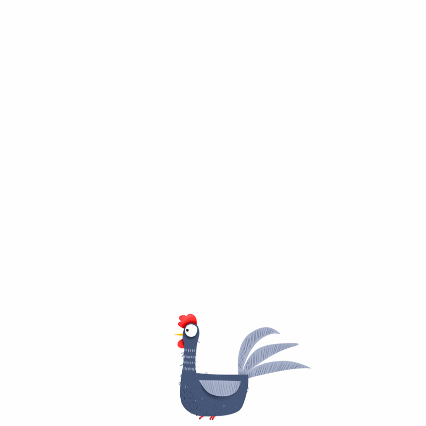 illustration of Stylized and whimsical gif illustration.
gif, gifs, animation, chicken, chick, blue, leg animal, simple, stylized, whimsical, nature, environment, texture, wildlife, cartoon, cartoonish, editorial.