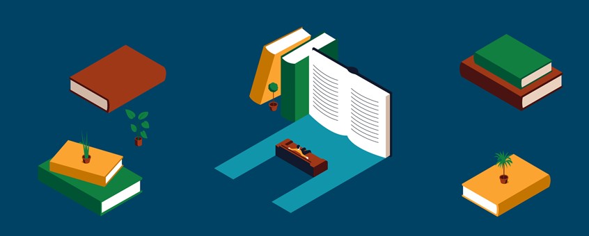 illustration of Created for Apple Books as part of the 'Further Reading' series.
Sofa, library, media, television, isometric, web, plant, shadow, conceptual, figure, read, tv, technology, home, relax, person, vector, digital, graphic