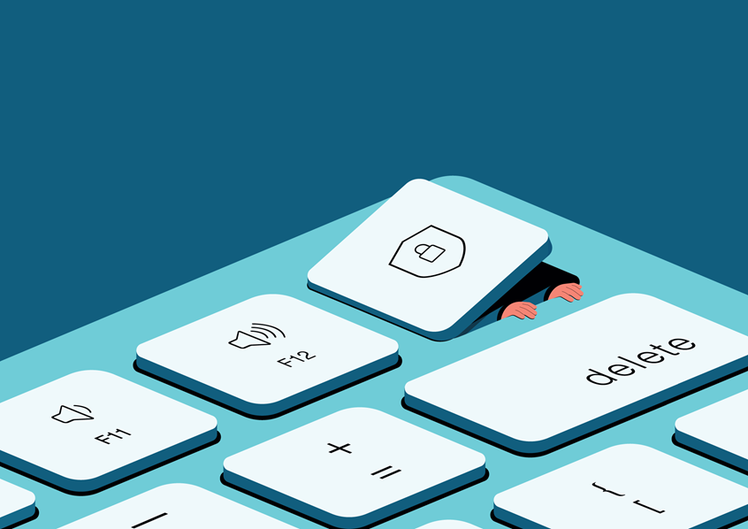 illustration of Created for the Wall Street Journal. How effective your VPN is at protecting your online data may depend on which one you're using and how you're using it.
security, cyber crime, cyber attack, cybersecurity, privacy, keyboard, lock, padlock, shield, protection, online, web, internet, digital, spy, conceptual, flat, isometric, vector