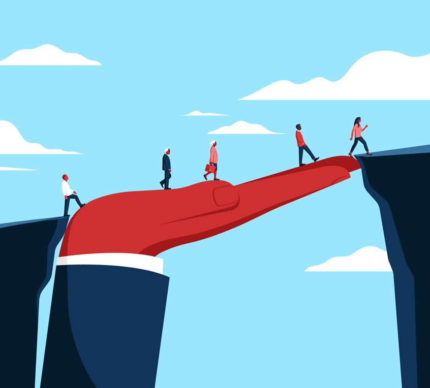 illustration of Created for a global consulting firm, this 'Lives and Legacies' illustration features renowned mentor and businessman, Ronald Daniel.
Business, leader, suit, work, workers, teamwork, leadership, target, goal, entrepreneur, businessman